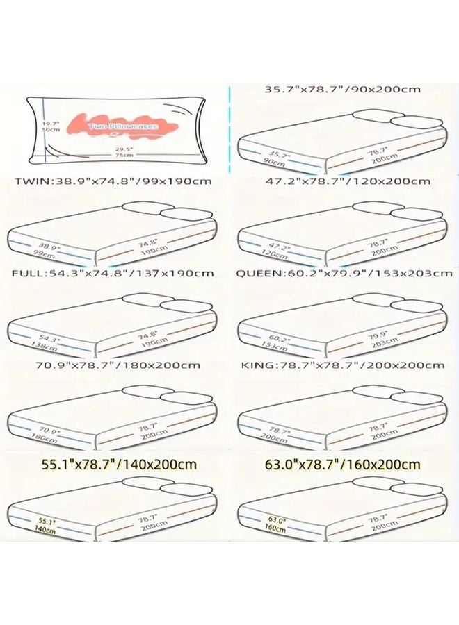 White 3 Piece Solid Color Bed Sheet Set With Pillowcases 100 Polyester Breathable Fabric Deep Pocket Fitted Sheet 70 87 By 78 74 Inches - Image 4
